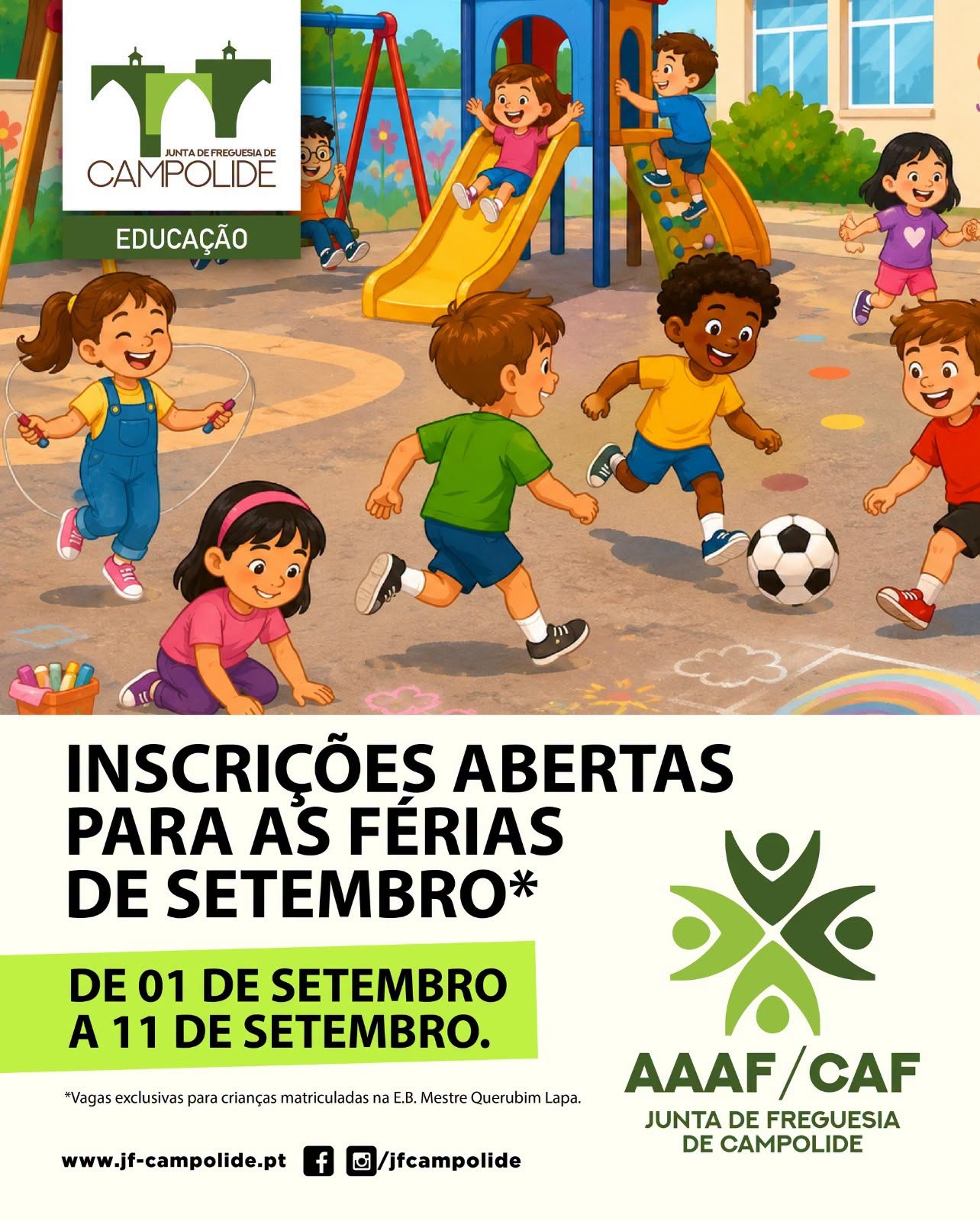 Férias Setembro AAF CAF 2026